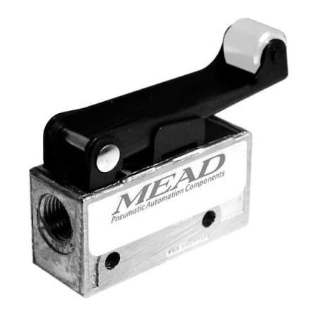 Bimba Mfg Co Bimba-Mead Air Valve, 3 Port, 2 Pos, Mechanical, 1/8" NPTF Port, Nylon Roller Leaf Actr MV-90
